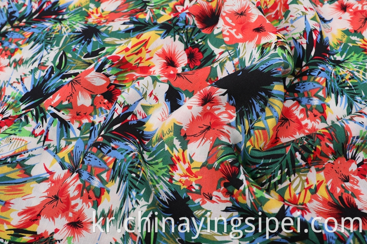 Soft Plain Dyed Rayon Floral Printed Voile 